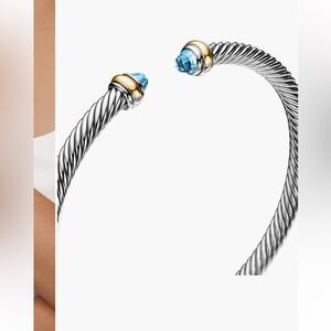 David Yurman Classic Cable Bracelet - Blue Topaz